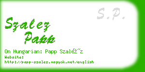 szalez papp business card